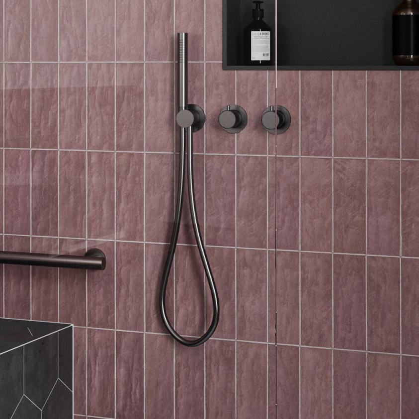 Lifestyle image of Crosswater Module 3ONE6 Stainless Slate Dual Outlet Shower Valve & Handset